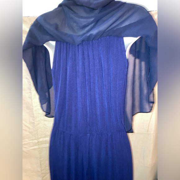 Women’s Gabriella Rocha Jumpsuit Off Shoulder Dark Blue Size XS 31” Inseam - Picture 8 of 16